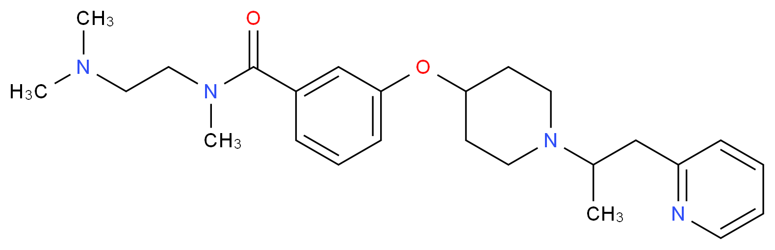 N-[2-(dimethylamino)ethyl]-N-methyl-3-({1-[1-methyl-2-(2-pyridinyl)ethyl]-4-piperidinyl}oxy)benzamide_Molecular_structure_CAS_)