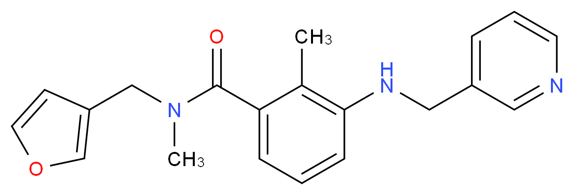 N-(3-furylmethyl)-N,2-dimethyl-3-[(pyridin-3-ylmethyl)amino]benzamide_Molecular_structure_CAS_)