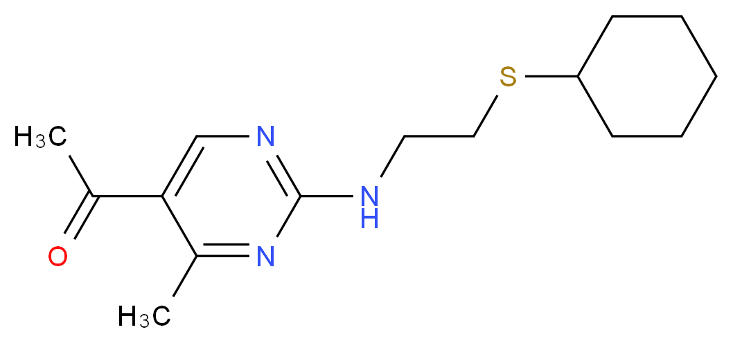 1-(2-{[2-(cyclohexylthio)ethyl]amino}-4-methylpyrimidin-5-yl)ethanone_Molecular_structure_CAS_)