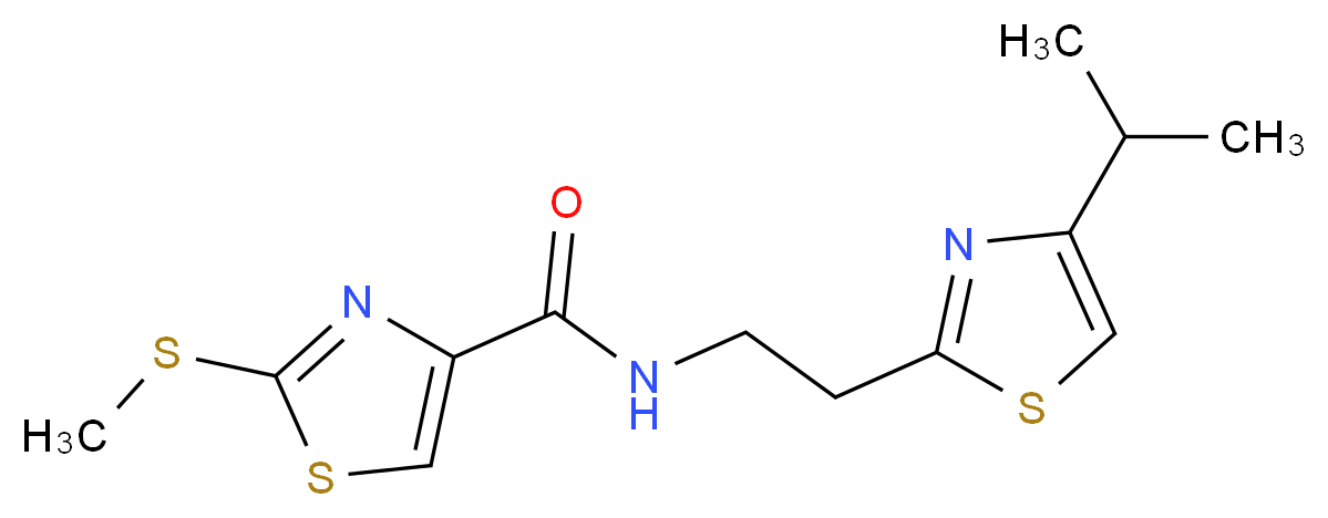 N-[2-(4-isopropyl-1,3-thiazol-2-yl)ethyl]-2-(methylthio)-1,3-thiazole-4-carboxamide_Molecular_structure_CAS_)