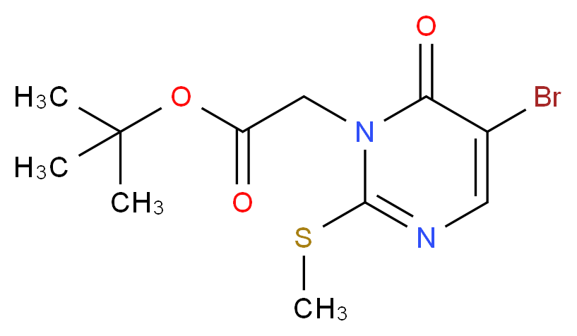 tert-Butyl 5-bromo-2-(methylthio)-6-oxopyrimidine-1-acetate_Molecular_structure_CAS_308276-66-6)