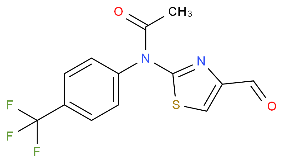 N-(4-formyl-1,3-thiazol-2-yl)-N-[4-(trifluoromethyl)phenyl]acetamide_Molecular_structure_CAS_)