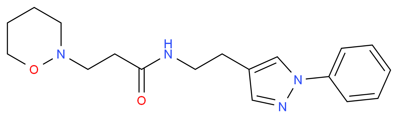 3-(1,2-oxazinan-2-yl)-N-[2-(1-phenyl-1H-pyrazol-4-yl)ethyl]propanamide_Molecular_structure_CAS_)