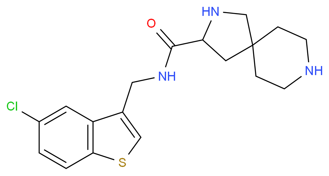 N-[(5-chloro-1-benzothien-3-yl)methyl]-2,8-diazaspiro[4.5]decane-3-carboxamide_Molecular_structure_CAS_)