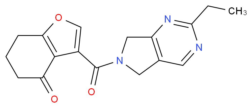 3-[(2-ethyl-5,7-dihydro-6H-pyrrolo[3,4-d]pyrimidin-6-yl)carbonyl]-6,7-dihydro-1-benzofuran-4(5H)-one_Molecular_structure_CAS_)