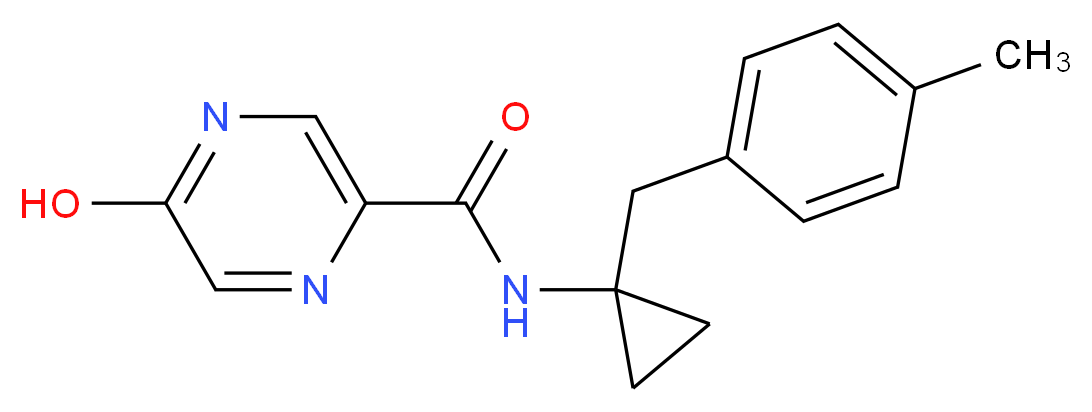 5-hydroxy-N-[1-(4-methylbenzyl)cyclopropyl]pyrazine-2-carboxamide_Molecular_structure_CAS_)