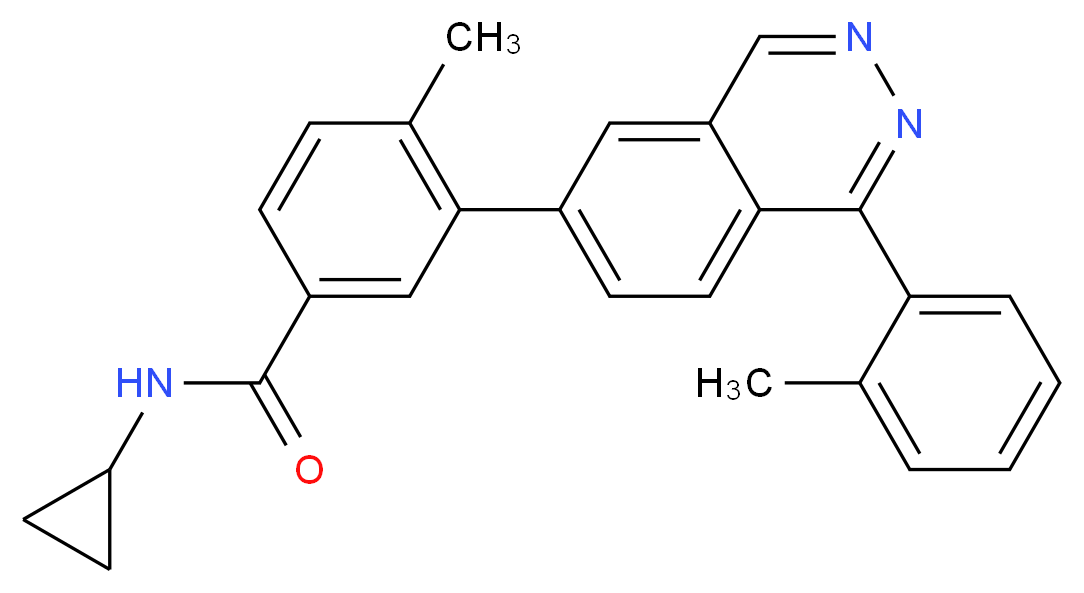 N-cyclopropyl-4-methyl-3-[1-(2-methylphenyl)phthalazin-6-yl]benzamide_Molecular_structure_CAS_)
