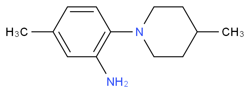 5-Methyl-2-(4-methyl-1-piperidinyl)aniline_Molecular_structure_CAS_)
