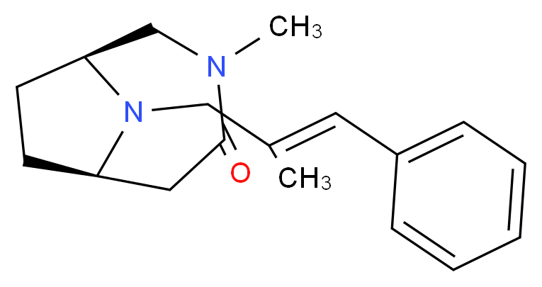 (1S*,6R*)-3-methyl-9-[(2E)-2-methyl-3-phenylprop-2-en-1-yl]-3,9-diazabicyclo[4.2.1]nonan-4-one_Molecular_structure_CAS_)