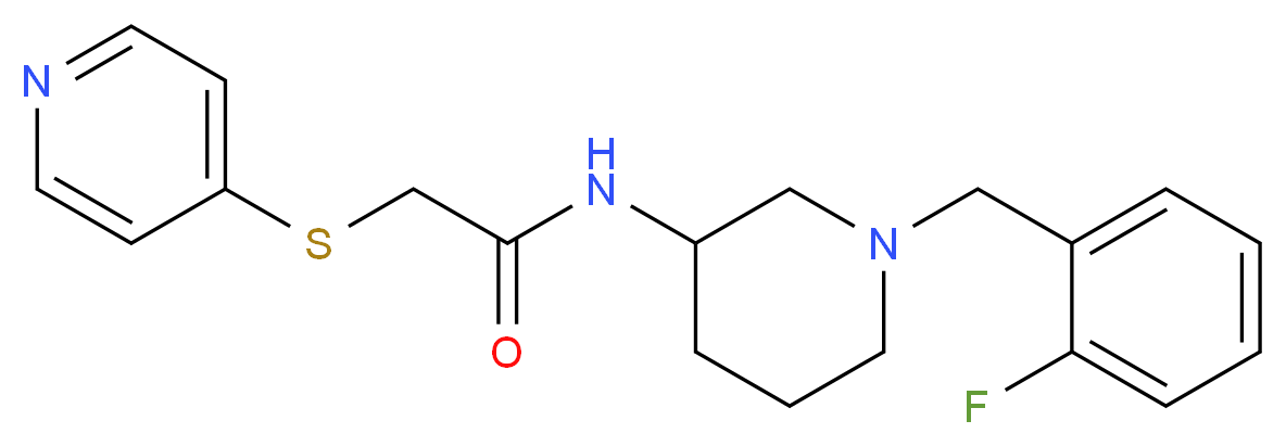N-[1-(2-fluorobenzyl)-3-piperidinyl]-2-(4-pyridinylthio)acetamide_Molecular_structure_CAS_)