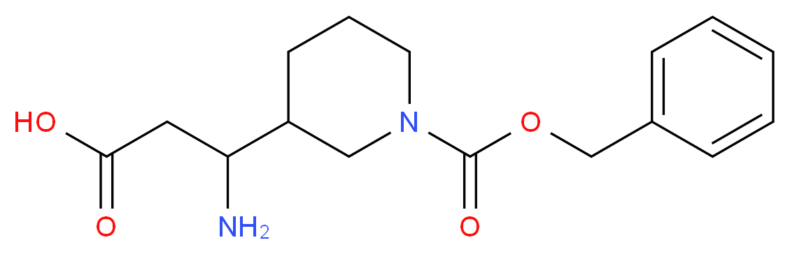 3-(1-((BENZYLOXY)CARBONYL)PIPERIDIN-3-YL)-3-AMINOPROPANOIC ACID_Molecular_structure_CAS_)