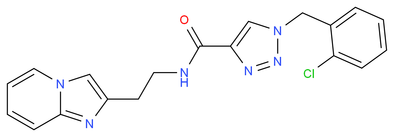1-(2-chlorobenzyl)-N-(2-imidazo[1,2-a]pyridin-2-ylethyl)-1H-1,2,3-triazole-4-carboxamide_Molecular_structure_CAS_)