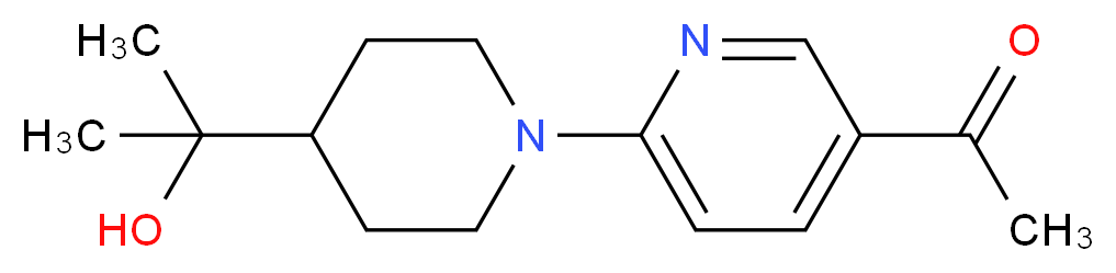 1-{6-[4-(1-hydroxy-1-methylethyl)-1-piperidinyl]-3-pyridinyl}ethanone_Molecular_structure_CAS_)