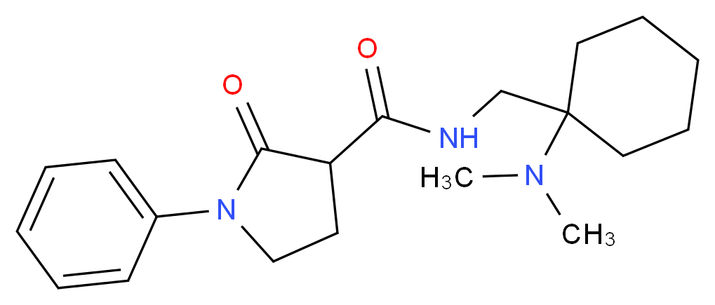 N-{[1-(dimethylamino)cyclohexyl]methyl}-2-oxo-1-phenyl-3-pyrrolidinecarboxamide_Molecular_structure_CAS_)