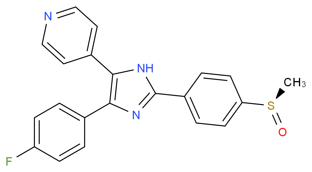 4-[5-(4-FLUORO-PHENYL)-2-(4-METHANESULFINYL-PHENYL)-3H-IMIDAZOL-4-YL]-PYRIDINE_Molecular_structure_CAS_)
