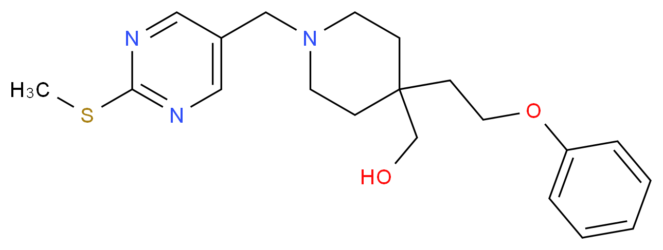 [1-{[2-(methylthio)-5-pyrimidinyl]methyl}-4-(2-phenoxyethyl)-4-piperidinyl]methanol_Molecular_structure_CAS_)
