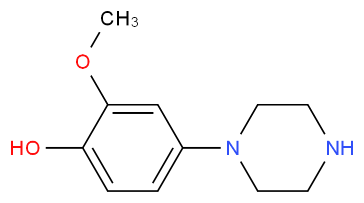 2-METHOXY-4-PIPERAZIN-1-YL-PHENOL_Molecular_structure_CAS_925889-93-6)
