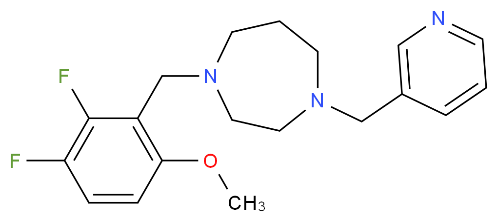 1-(2,3-difluoro-6-methoxybenzyl)-4-(3-pyridinylmethyl)-1,4-diazepane_Molecular_structure_CAS_)