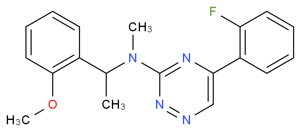5-(2-fluorophenyl)-N-[1-(2-methoxyphenyl)ethyl]-N-methyl-1,2,4-triazin-3-amine_Molecular_structure_CAS_)