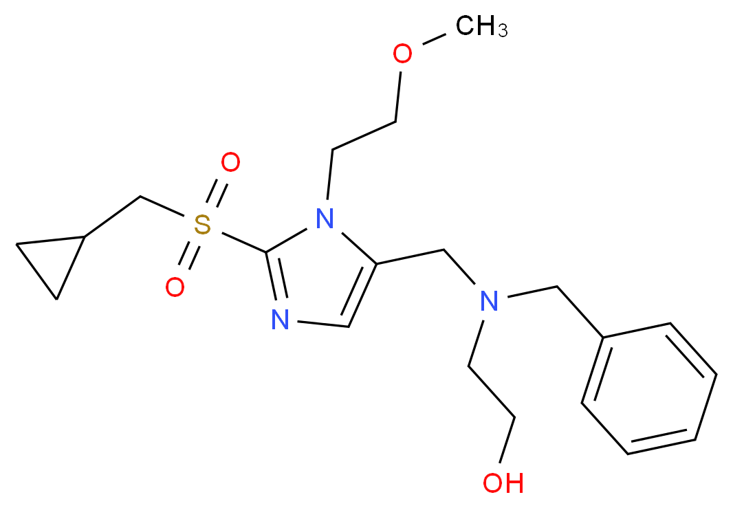 2-(benzyl{[2-[(cyclopropylmethyl)sulfonyl]-1-(2-methoxyethyl)-1H-imidazol-5-yl]methyl}amino)ethanol_Molecular_structure_CAS_)