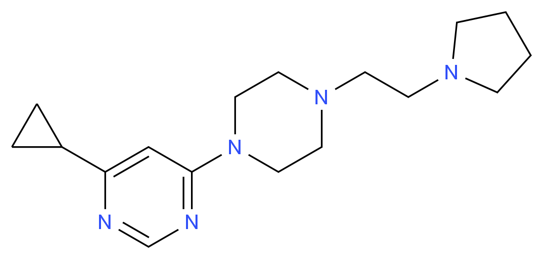 4-cyclopropyl-6-[4-(2-pyrrolidin-1-ylethyl)piperazin-1-yl]pyrimidine_Molecular_structure_CAS_)