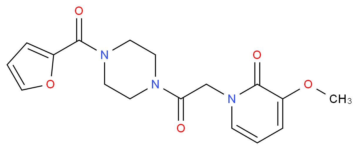 1-{2-[4-(2-furoyl)piperazin-1-yl]-2-oxoethyl}-3-methoxypyridin-2(1H)-one_Molecular_structure_CAS_)