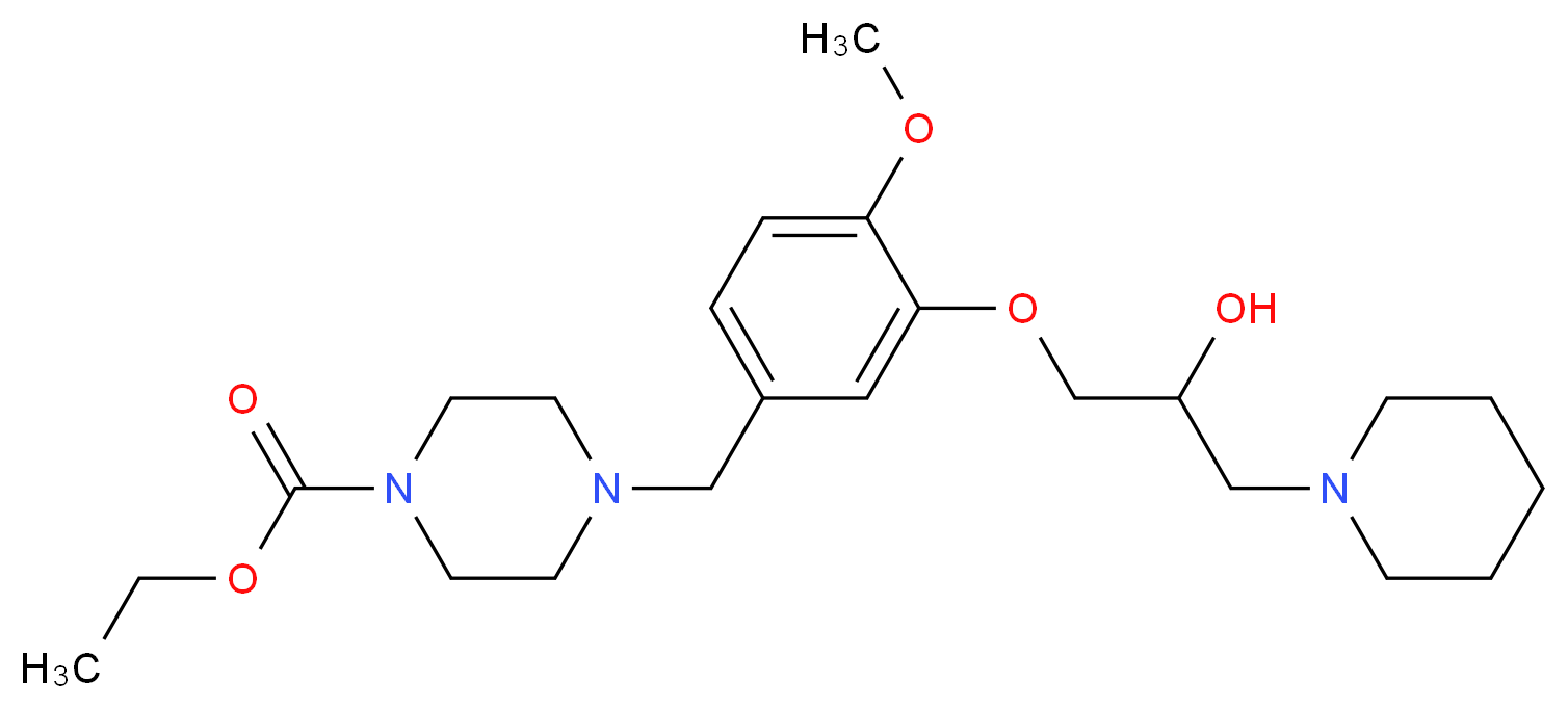ethyl 4-{3-[2-hydroxy-3-(1-piperidinyl)propoxy]-4-methoxybenzyl}-1-piperazinecarboxylate_Molecular_structure_CAS_)