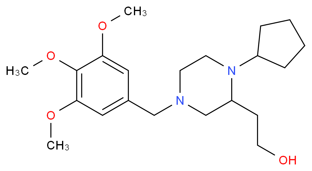 2-[1-cyclopentyl-4-(3,4,5-trimethoxybenzyl)-2-piperazinyl]ethanol_Molecular_structure_CAS_)