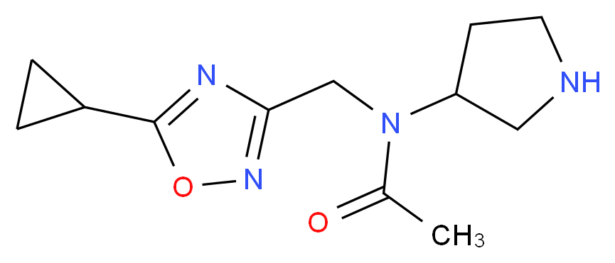 N-[(5-cyclopropyl-1,2,4-oxadiazol-3-yl)methyl]-N-(pyrrolidin-3-yl)acetamide_Molecular_structure_CAS_)