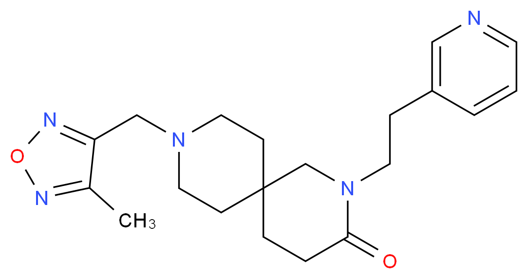 9-[(4-methyl-1,2,5-oxadiazol-3-yl)methyl]-2-(2-pyridin-3-ylethyl)-2,9-diazaspiro[5.5]undecan-3-one_Molecular_structure_CAS_)