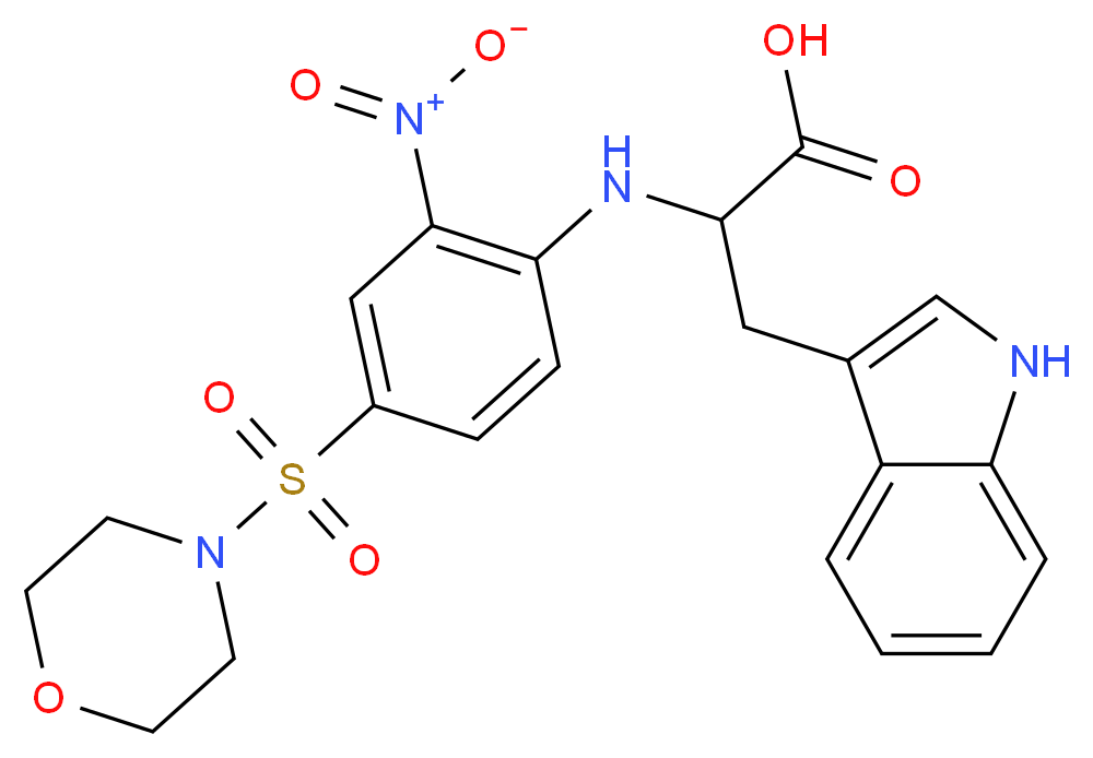 3-(1H-Indol-3-yl)-2-[4-(morpholine-4-sulfonyl)-2-nitro-phenylamino]-propionic acid_Molecular_structure_CAS_)