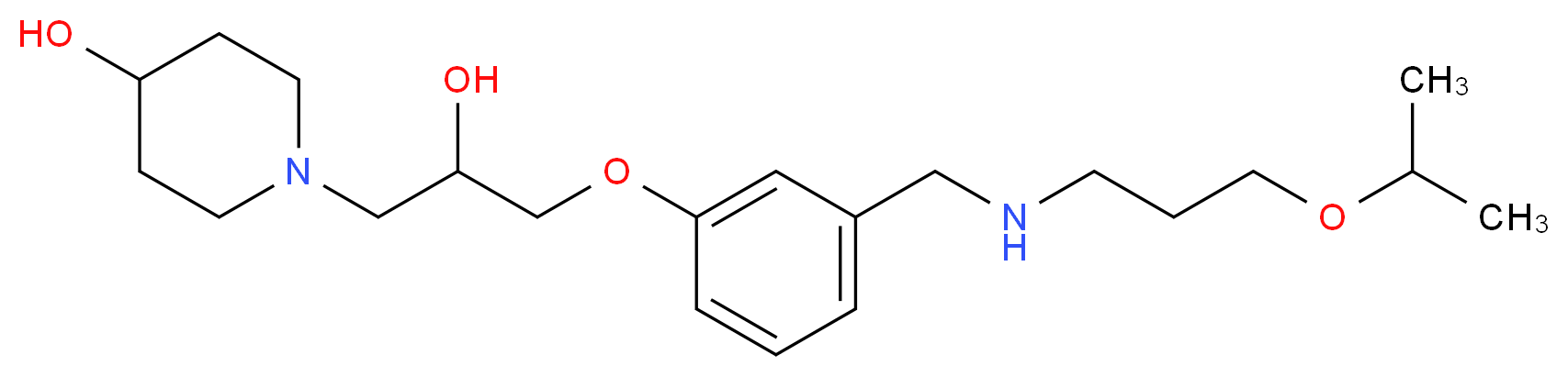 1-[2-hydroxy-3-(3-{[(3-isopropoxypropyl)amino]methyl}phenoxy)propyl]-4-piperidinol_Molecular_structure_CAS_)