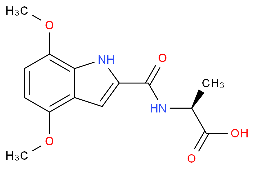 N-[(4,7-Dimethoxy-1H-indol-2-yl)carbonyl]-L-alanine_Molecular_structure_CAS_)