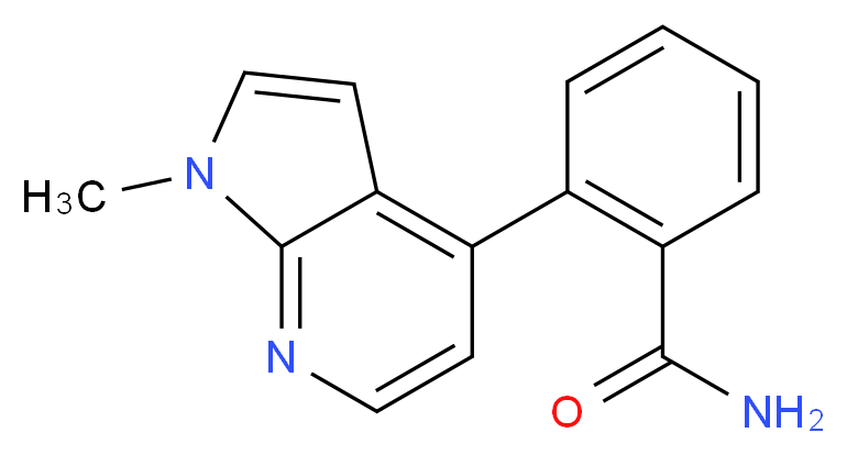 2-(1-methyl-1H-pyrrolo[2,3-b]pyridin-4-yl)benzamide_Molecular_structure_CAS_)