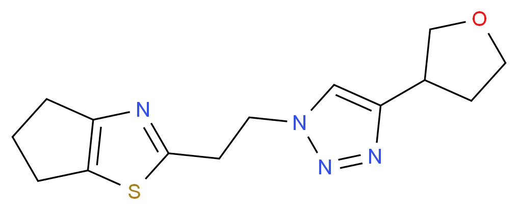 2-{2-[4-(tetrahydrofuran-3-yl)-1H-1,2,3-triazol-1-yl]ethyl}-5,6-dihydro-4H-cyclopenta[d][1,3]thiazole_Molecular_structure_CAS_)