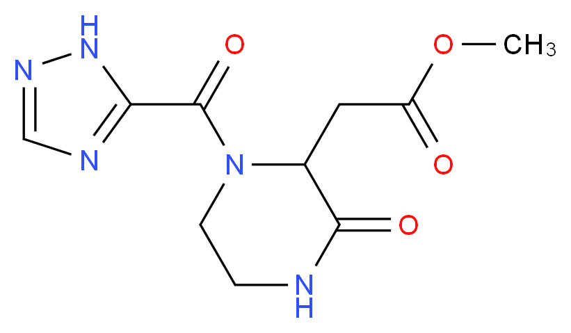 methyl [3-oxo-1-(1H-1,2,4-triazol-5-ylcarbonyl)piperazin-2-yl]acetate_Molecular_structure_CAS_)