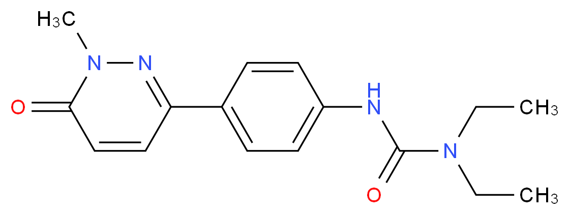 N,N-diethyl-N'-[4-(1-methyl-6-oxo-1,6-dihydropyridazin-3-yl)phenyl]urea_Molecular_structure_CAS_)