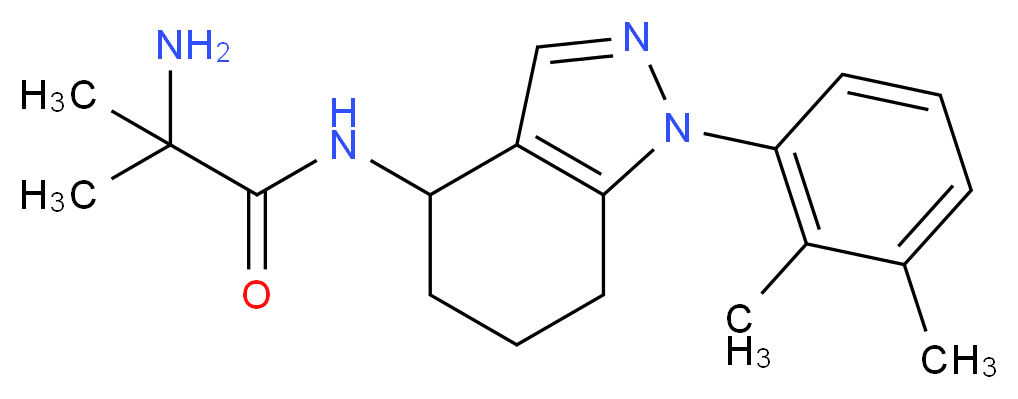 2-amino-N-[1-(2,3-dimethylphenyl)-4,5,6,7-tetrahydro-1H-indazol-4-yl]-2-methylpropanamide_Molecular_structure_CAS_)