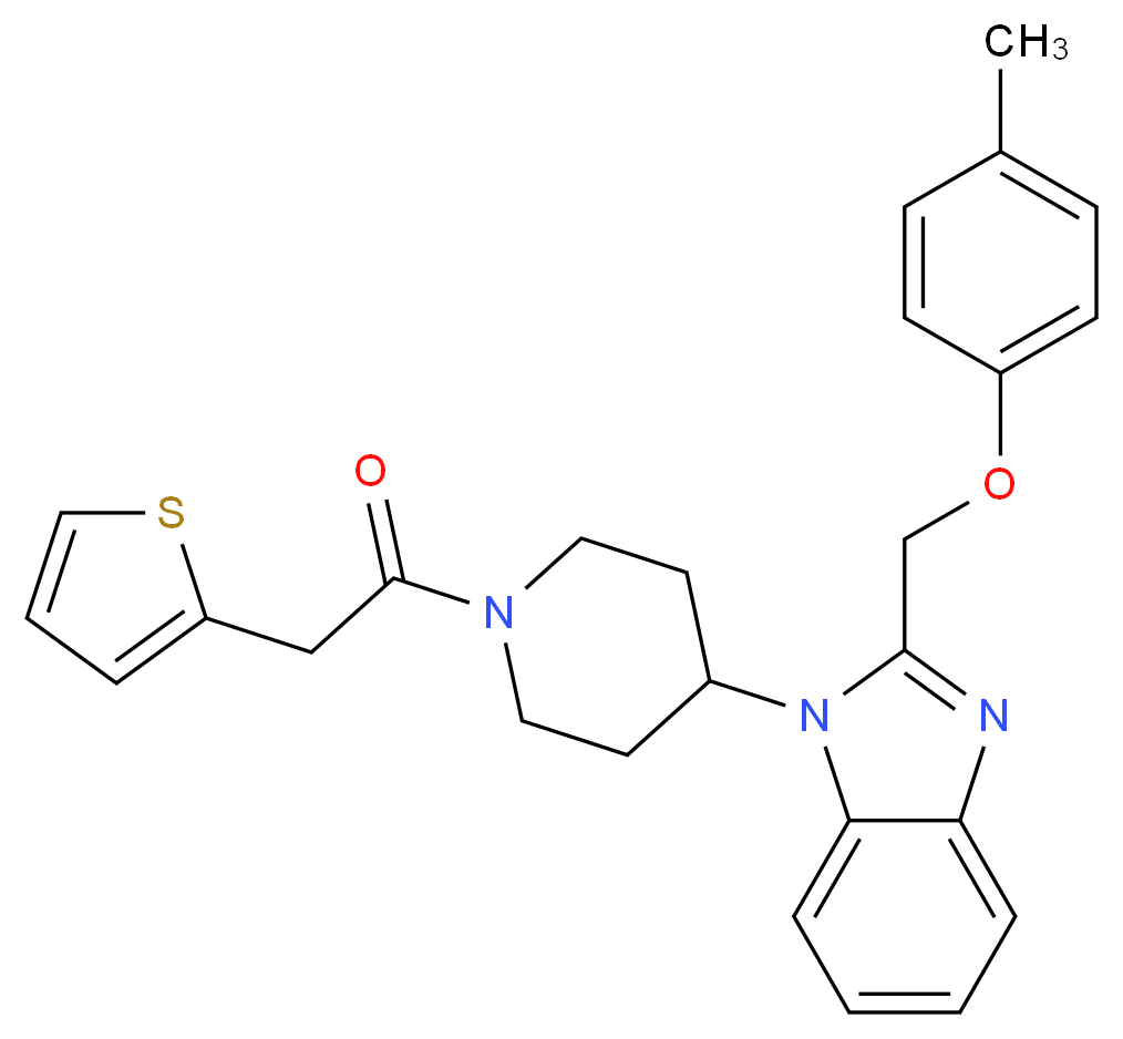 2-[(4-methylphenoxy)methyl]-1-[1-(2-thienylacetyl)-4-piperidinyl]-1H-benzimidazole_Molecular_structure_CAS_)