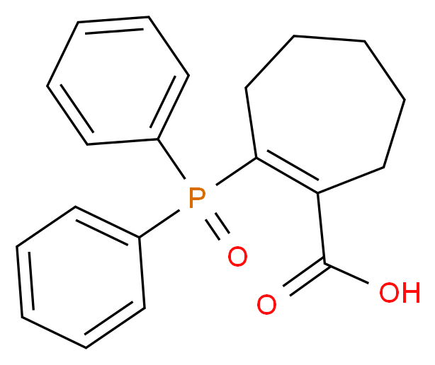 2-(Diphenyl-phosphinoyl)-cyclohept-1-enecarboxylic acid_Molecular_structure_CAS_)