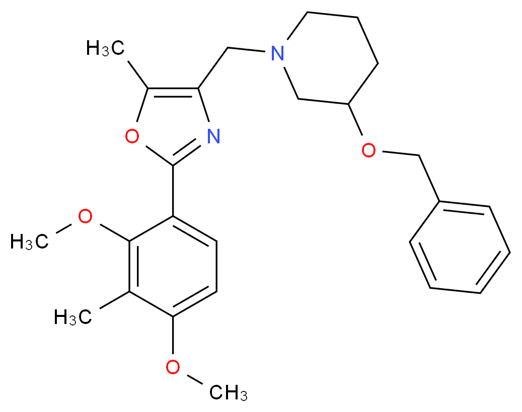 3-(benzyloxy)-1-{[2-(2,4-dimethoxy-3-methylphenyl)-5-methyl-1,3-oxazol-4-yl]methyl}piperidine_Molecular_structure_CAS_)