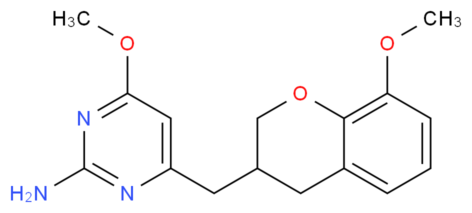 4-methoxy-6-[(8-methoxy-3,4-dihydro-2H-chromen-3-yl)methyl]pyrimidin-2-amine_Molecular_structure_CAS_)