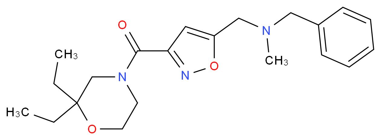N-benzyl-1-{3-[(2,2-diethylmorpholin-4-yl)carbonyl]isoxazol-5-yl}-N-methylmethanamine_Molecular_structure_CAS_)