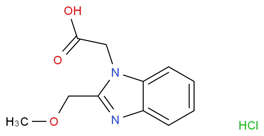 2-(2-(methoxymethyl)-1H-benzo[d]imidazol-1-yl)acetic acid hydrochloride_Molecular_structure_CAS_)