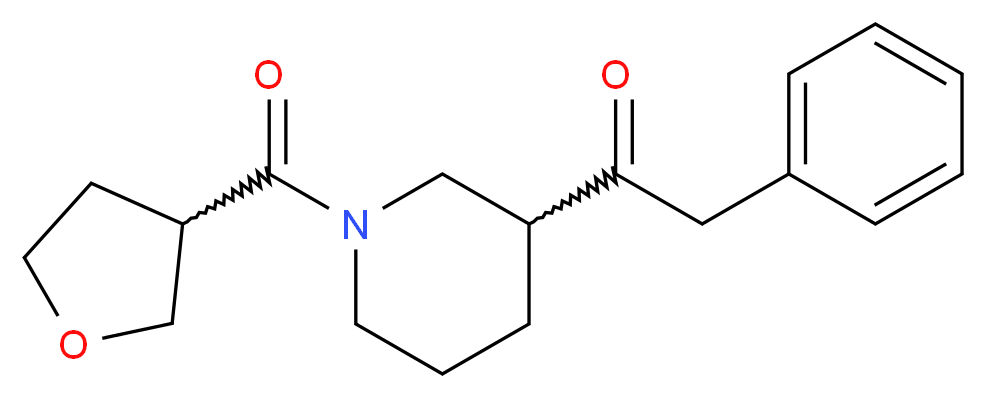 2-phenyl-1-[1-(tetrahydro-3-furanylcarbonyl)-3-piperidinyl]ethanone_Molecular_structure_CAS_)