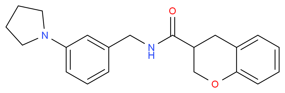 N-(3-pyrrolidin-1-ylbenzyl)chromane-3-carboxamide_Molecular_structure_CAS_)