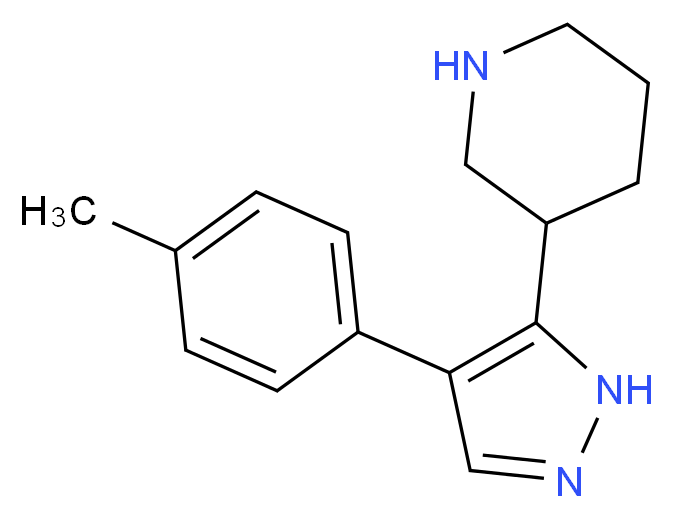 3-[4-(4-methylphenyl)-1H-pyrazol-5-yl]piperidine_Molecular_structure_CAS_)