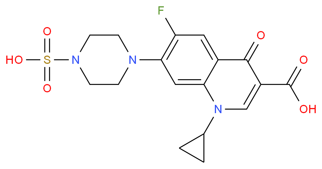 Ciprofloxacin Piperazinyl-N4-sulfate_Molecular_structure_CAS_105093-21-8)