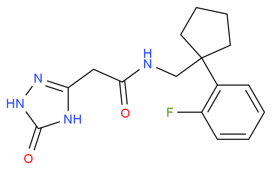 N-{[1-(2-fluorophenyl)cyclopentyl]methyl}-2-(5-oxo-4,5-dihydro-1H-1,2,4-triazol-3-yl)acetamide_Molecular_structure_CAS_)