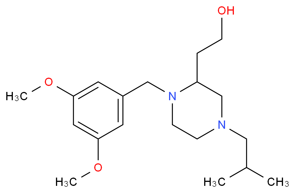 2-[1-(3,5-dimethoxybenzyl)-4-isobutyl-2-piperazinyl]ethanol_Molecular_structure_CAS_)